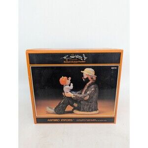 Flambro Emmett Kelly, Jr. Collection #9815 THE EMMETT'S FAN W/ Box Clown